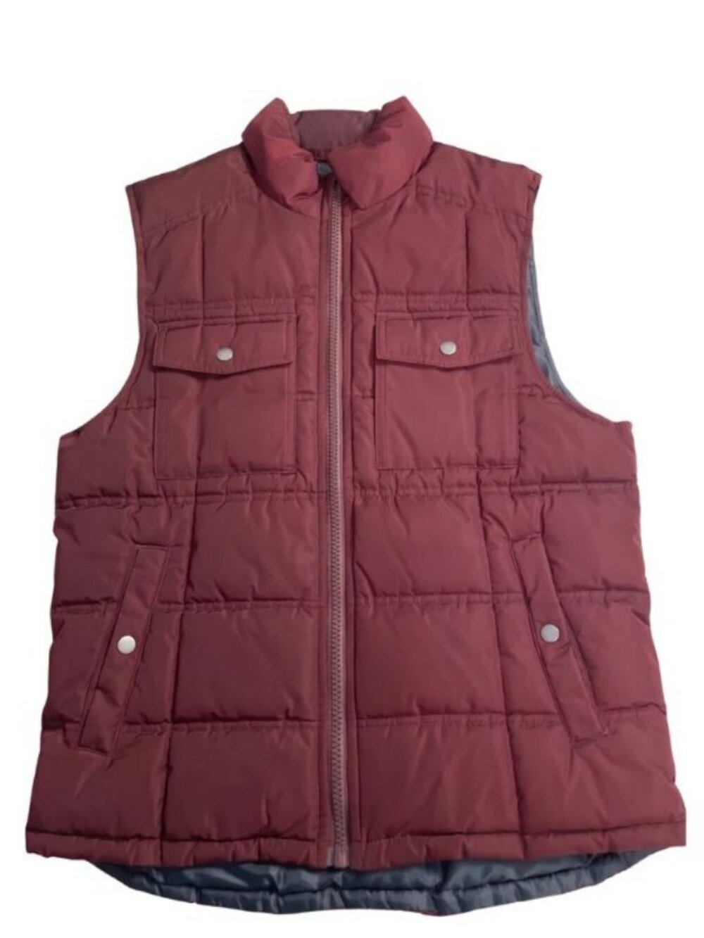 Goodfellow & Co Puffer Vest Burgundy Quilted Size M